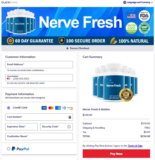 Nerve Fresh Checkout